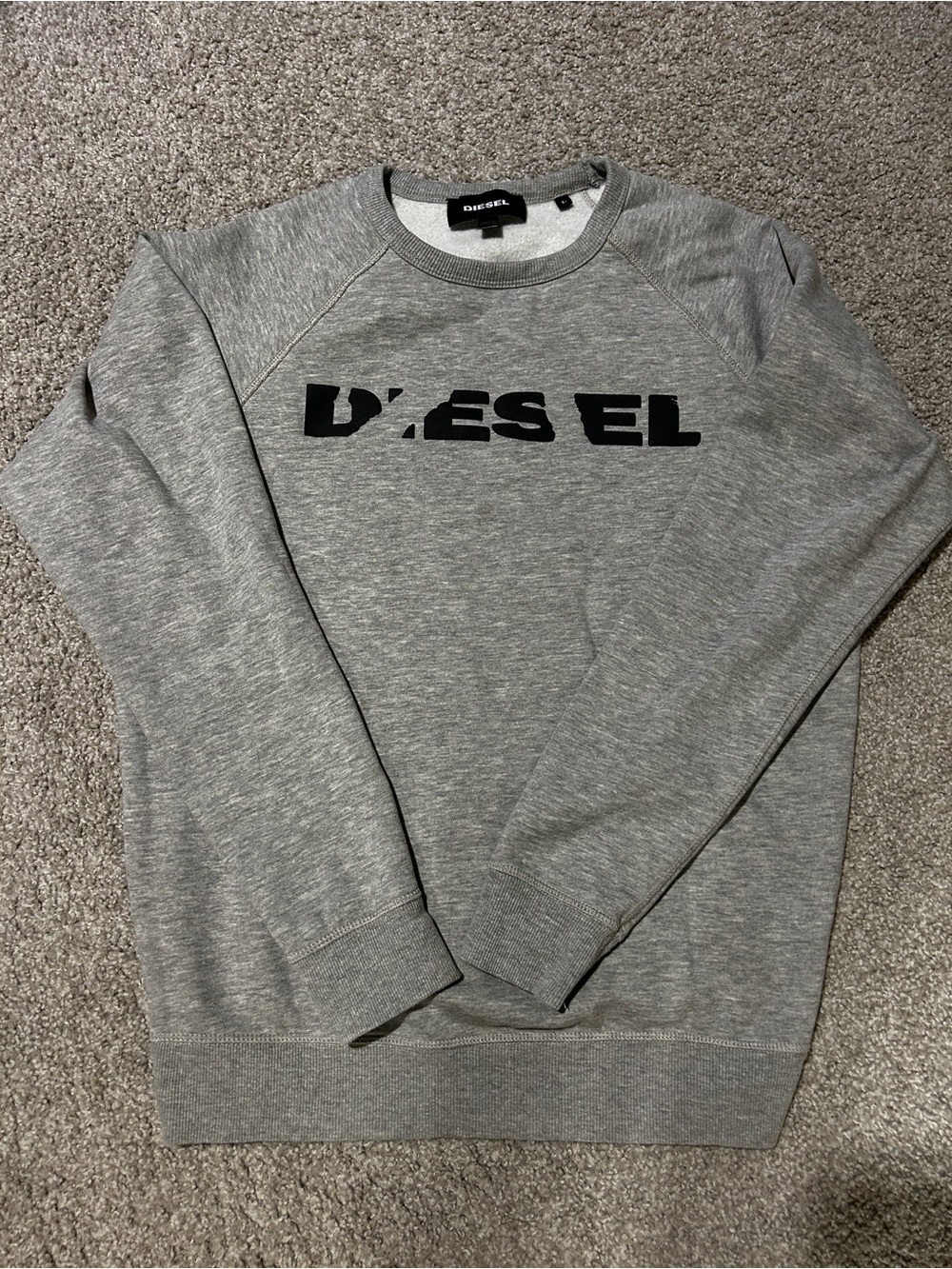 Diesel Gray Crewneck with Black Logo